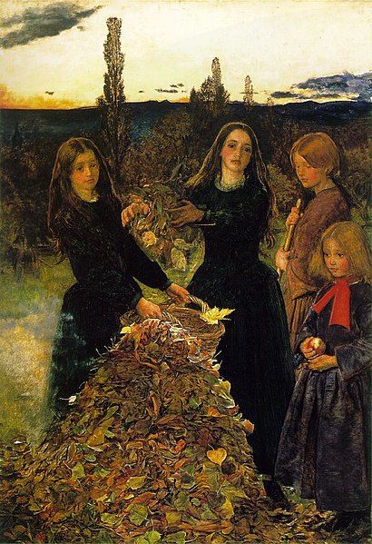 Autumn Leaves, oil on canvas by  Sir John Everett Millais (1856)