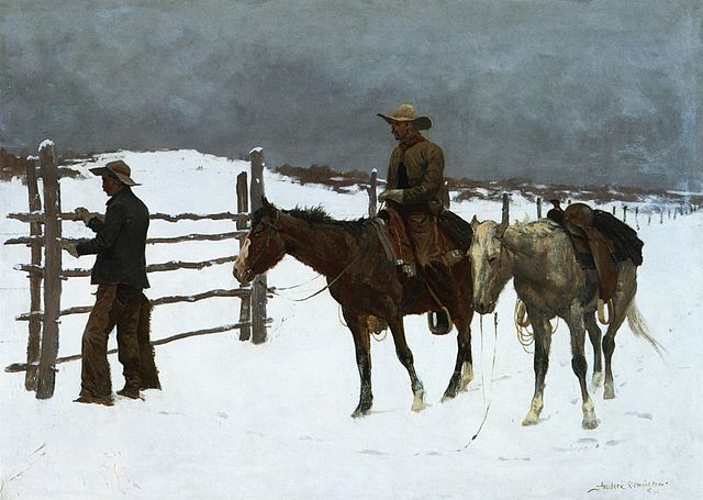 "Fall of the Cowboy" by Frederic Remington (1861-1909)
