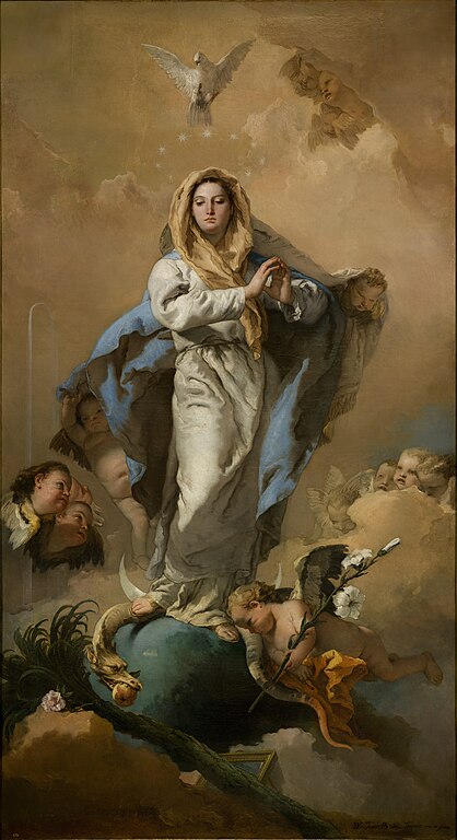 "The Immaculate Conception," by Giovanni Battista Tiepolo, Public domain, via Wikimedia Commons
